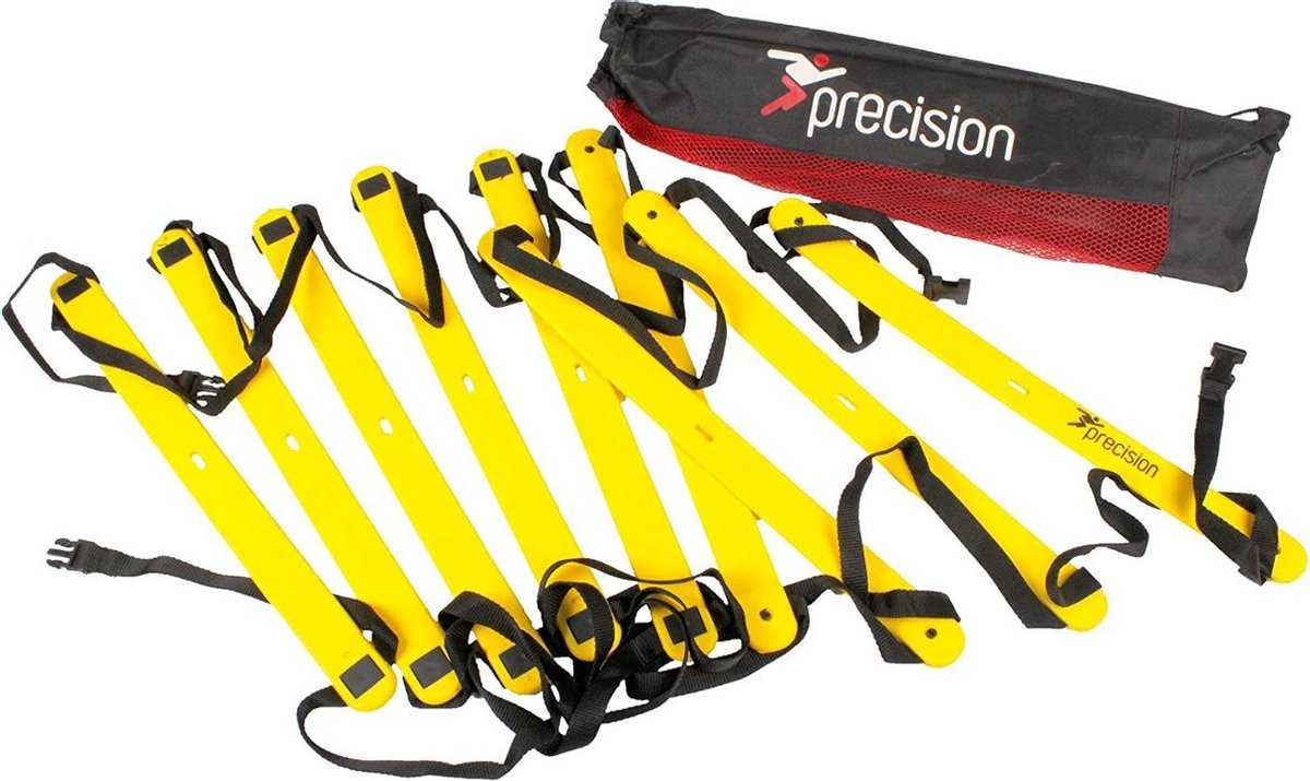 Precision Trainingsladder Speed 2 Meter Nylon Geel/zwart
