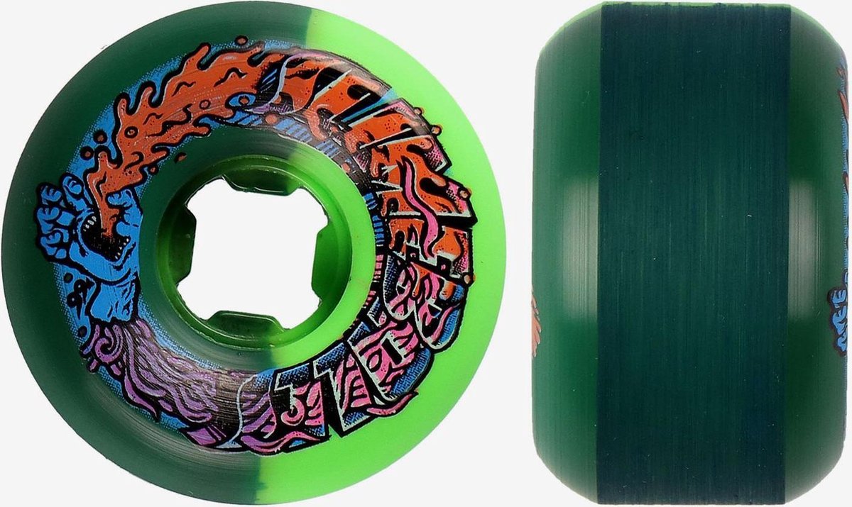 Santa Cruz 56mm Greetings Speed Balls 99A skateboardwielen green black