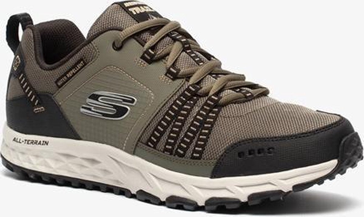 Skechers leren heren wandelschoenen waterafstotend - Beige - Maat 44 - Extra comfort - Memory Foam