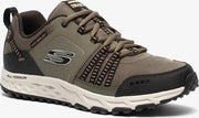Skechers leren heren wandelschoenen waterafstotend - Beige - Maat 44 - Extra comfort - Memory Foam