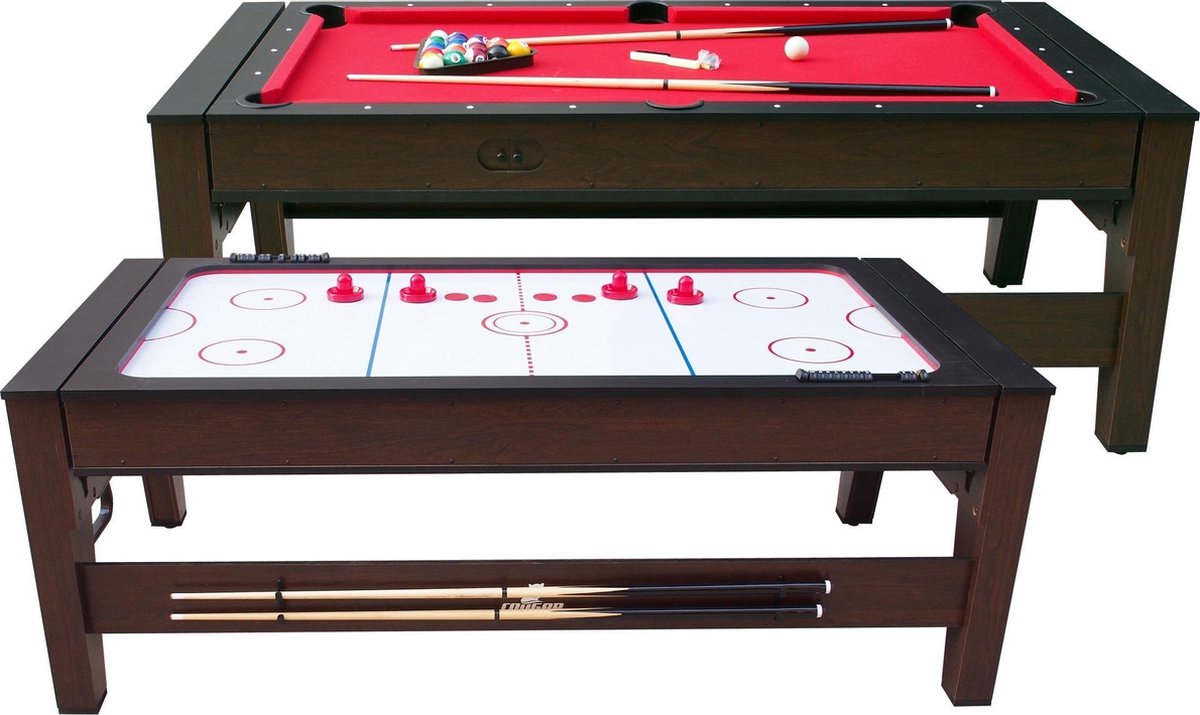 Cougar Reverso Pooltafel Airhockey tafel 2-in-1 - Incl. accessoires