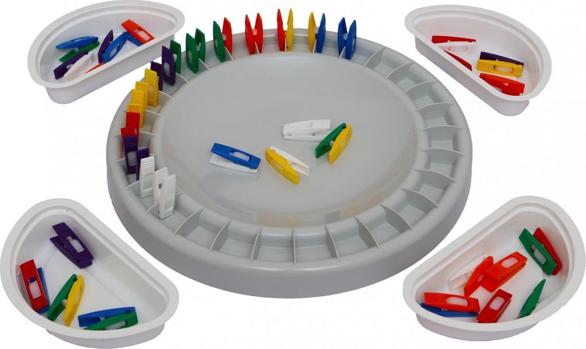 Domino met knijpertjes: