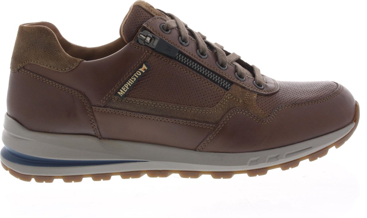 Mephisto BRADLEY RANDY - Volwassenen Heren sneakersVrije tijdsschoenen - Kleur: Cognac - Maat: 41