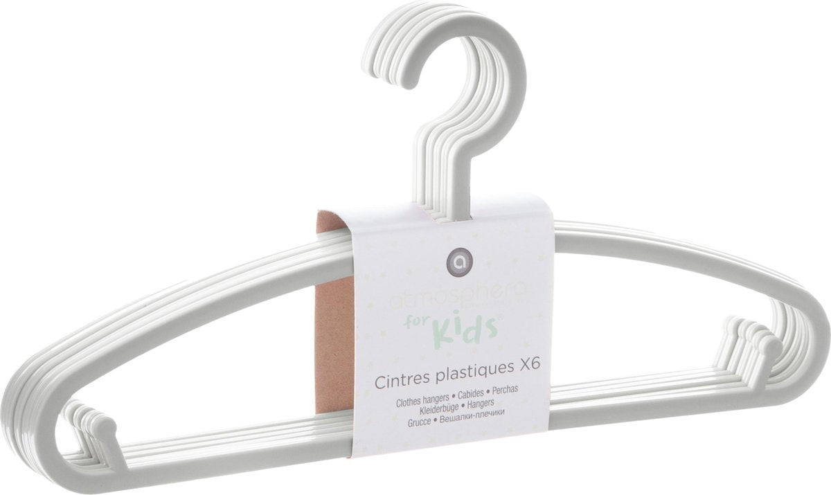 Atmosphera Kinderhanger - Kledinghanger - Grijs - 24 stuks - Kunststof