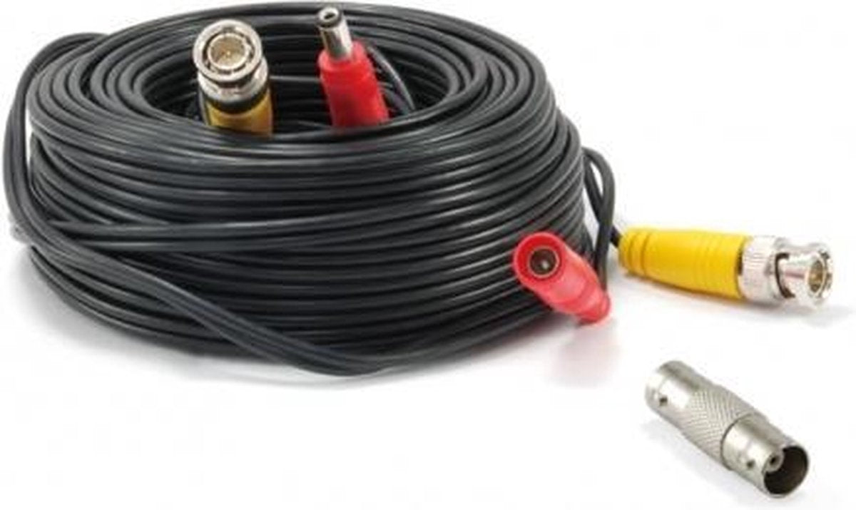 Conceptronic CCBNC18 coax-kabel 18 m BNC+DC Zwart