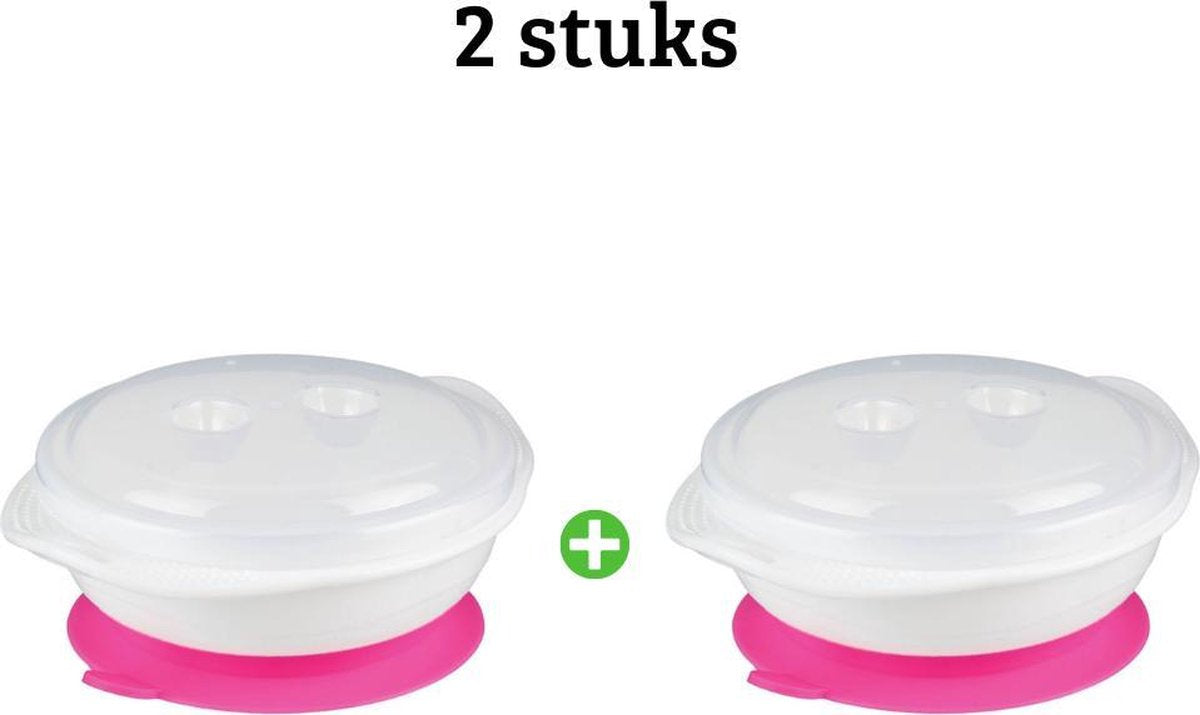 2x Baby bowl met zuignap - Bord antislip - Babybord set -  Kinderbord - Kommetje - Eetkom - Kom