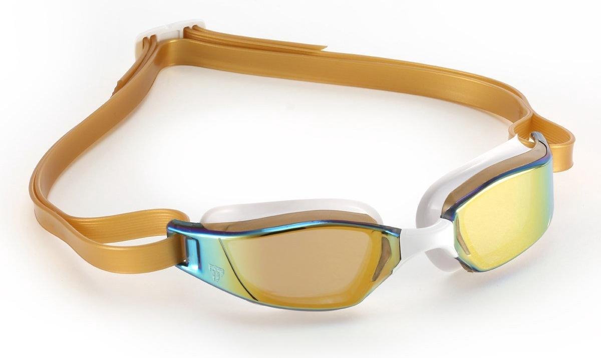 Phelps Xceed - Zwembril - Volwassenen - Gold Titanium Mirrored Lens - Goud/Wit