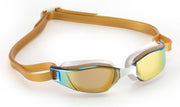 Phelps Xceed - Zwembril - Volwassenen - Gold Titanium Mirrored Lens - Goud/Wit