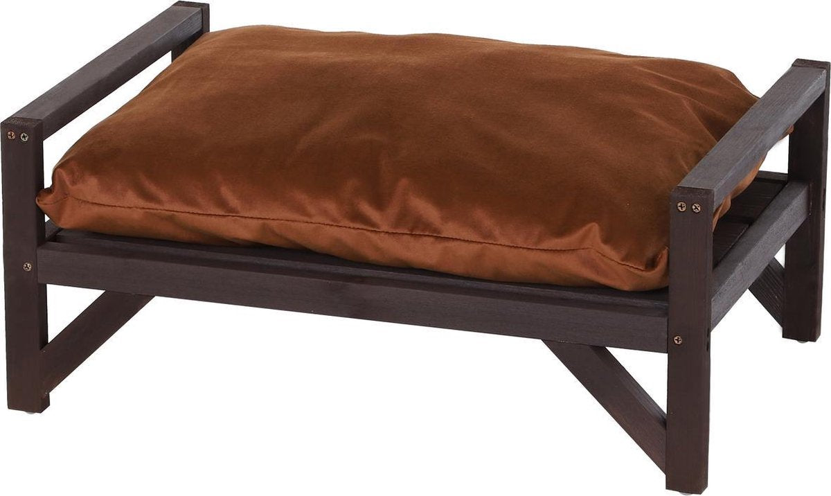 Hondenbank met kussen - Hondenmand - Hondenbed - Honden - L60 x B40 x H25