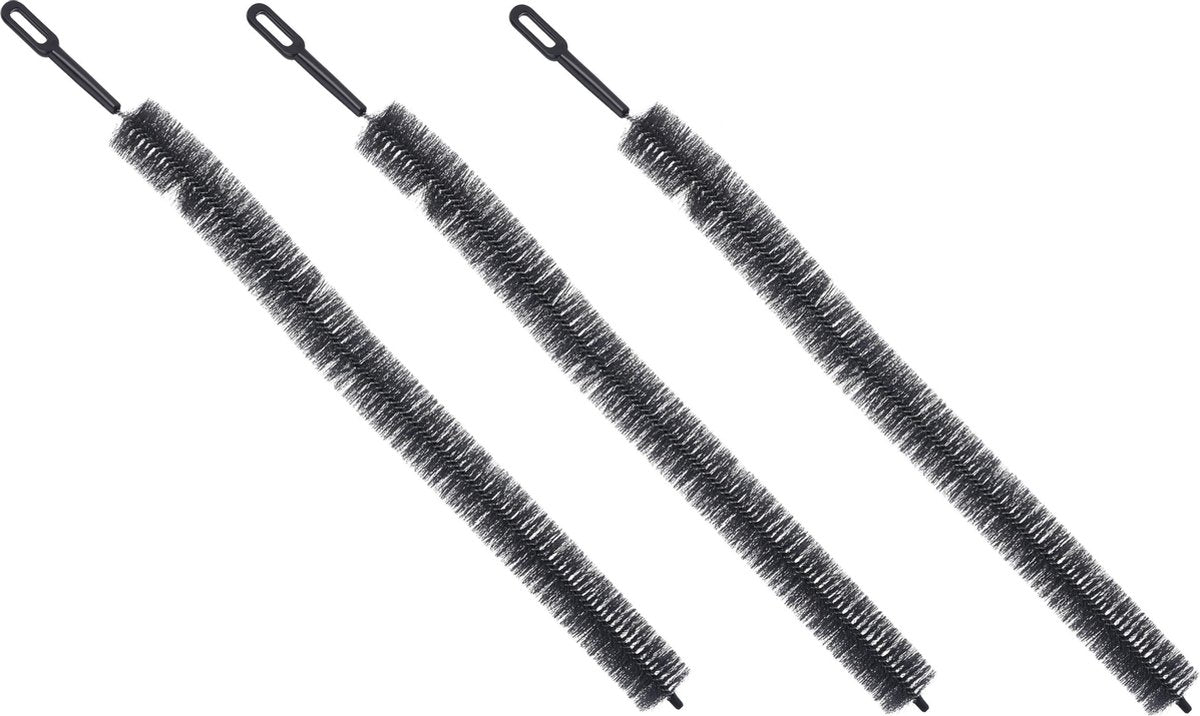 3x Grijze radiator/verwarming schoonmaak borstel buigbaar 70 cm - Huishouding - Schoonmaakproducten - Verwarmingsbuizen schoonmaken