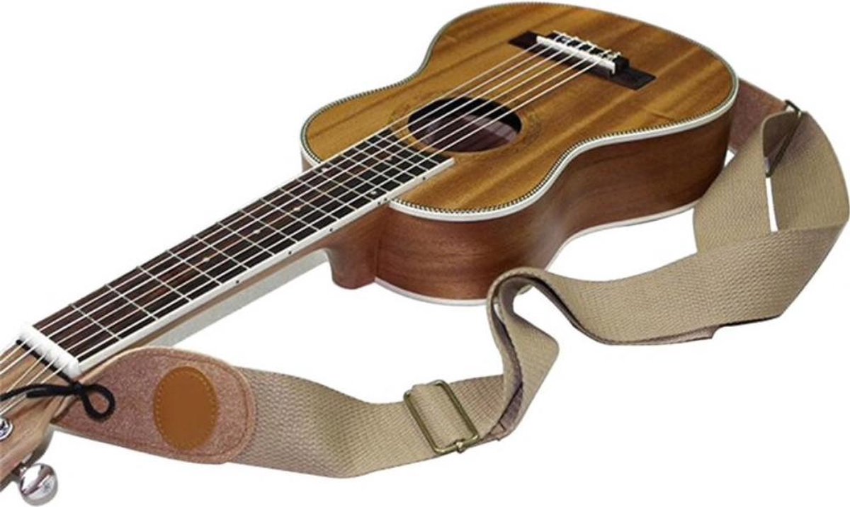 Professionele Verstelbare Stevige Gitaarband - Gitaarbanden - Guitar strap Band - Luxe Gitaarriem - Gitaar Riem - Bas Elektrische Akoestische Klassieke Gitaar - Verstelbaar - 100% Katoen - Beige - Kurk