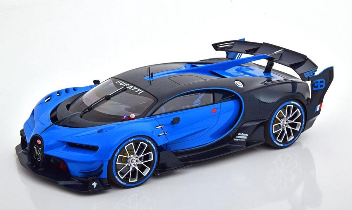 Bugatti Vision GT 2015 Blauw / Zwart 1-18 Autoart