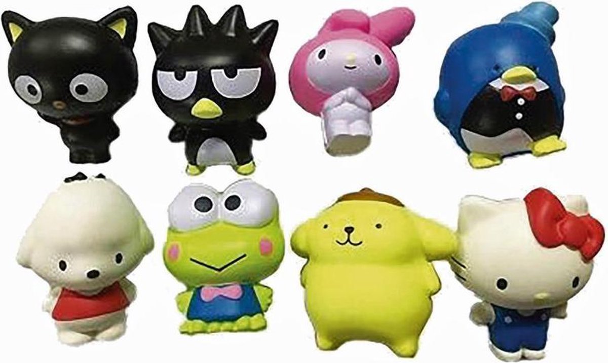 Set van 8 stuks Hello Kitty foam figuurtjes
