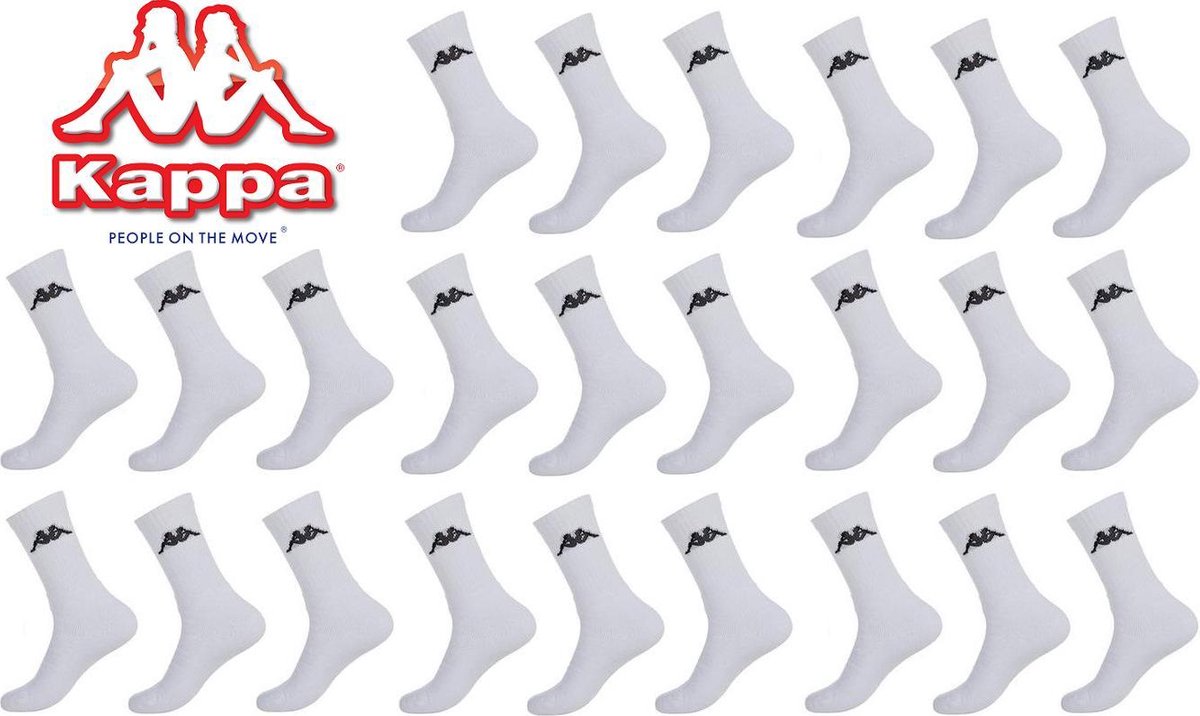 Kappa witte sport sokken mega multipack 12 paar maat 39/42