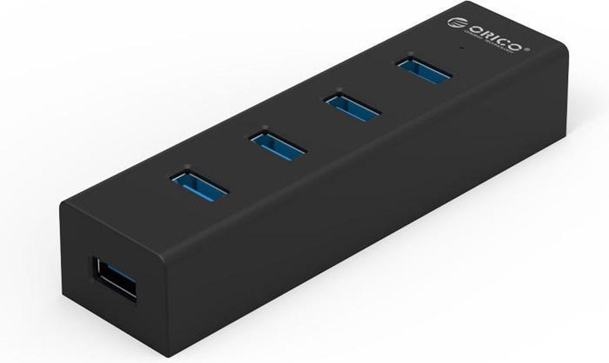 Orico - Matzwarte USB3.0 Hub met 4 type-A Poorten - voor Windows XP/Vista/7/8/8.1/10