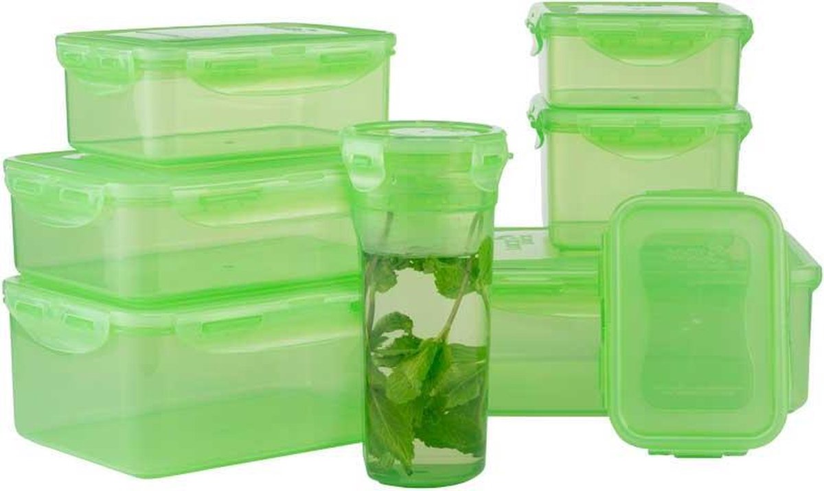Lock&Lock Vershoudbox - Set van 8 Stuks - Groen