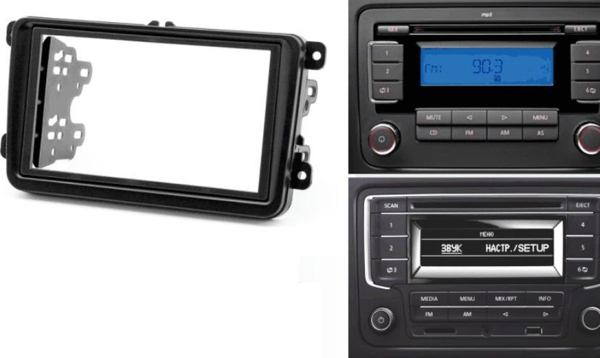 2 din radio frame / paneel voor Passat CC
