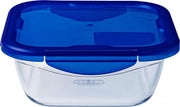 Pyrex Cook & Go Schaal Vierkant - Inclusief Deksel - Borosilicaatglas - 1