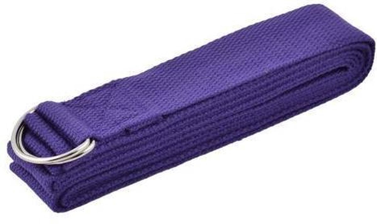 Yoga riem paars - yoga belt purple - 180cm - katoen - cotton