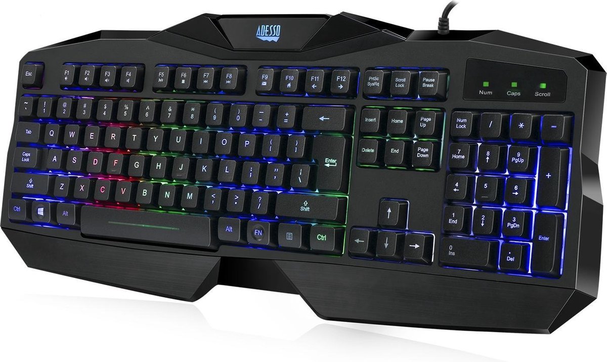 Adesso AKB-138EB toetsenbord USB QWERTY Amerikaans Engels Zwart