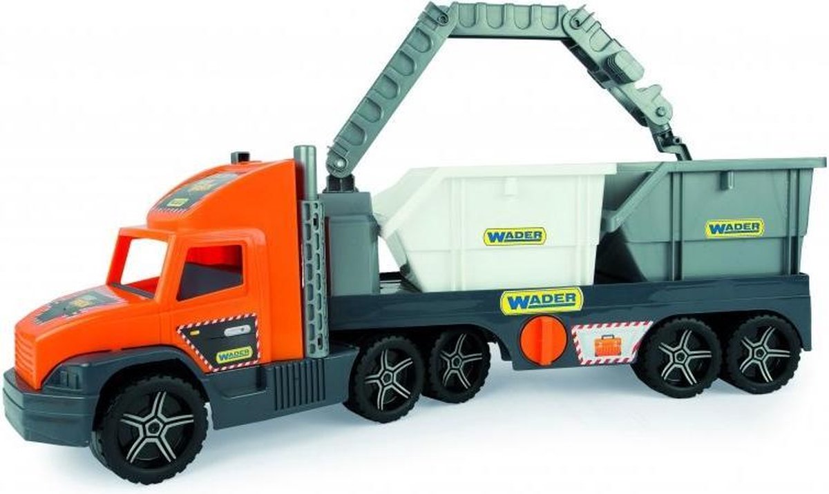 Wader Vrachtwagen Met Oplegger En Containers 78 Cm Multicolor
