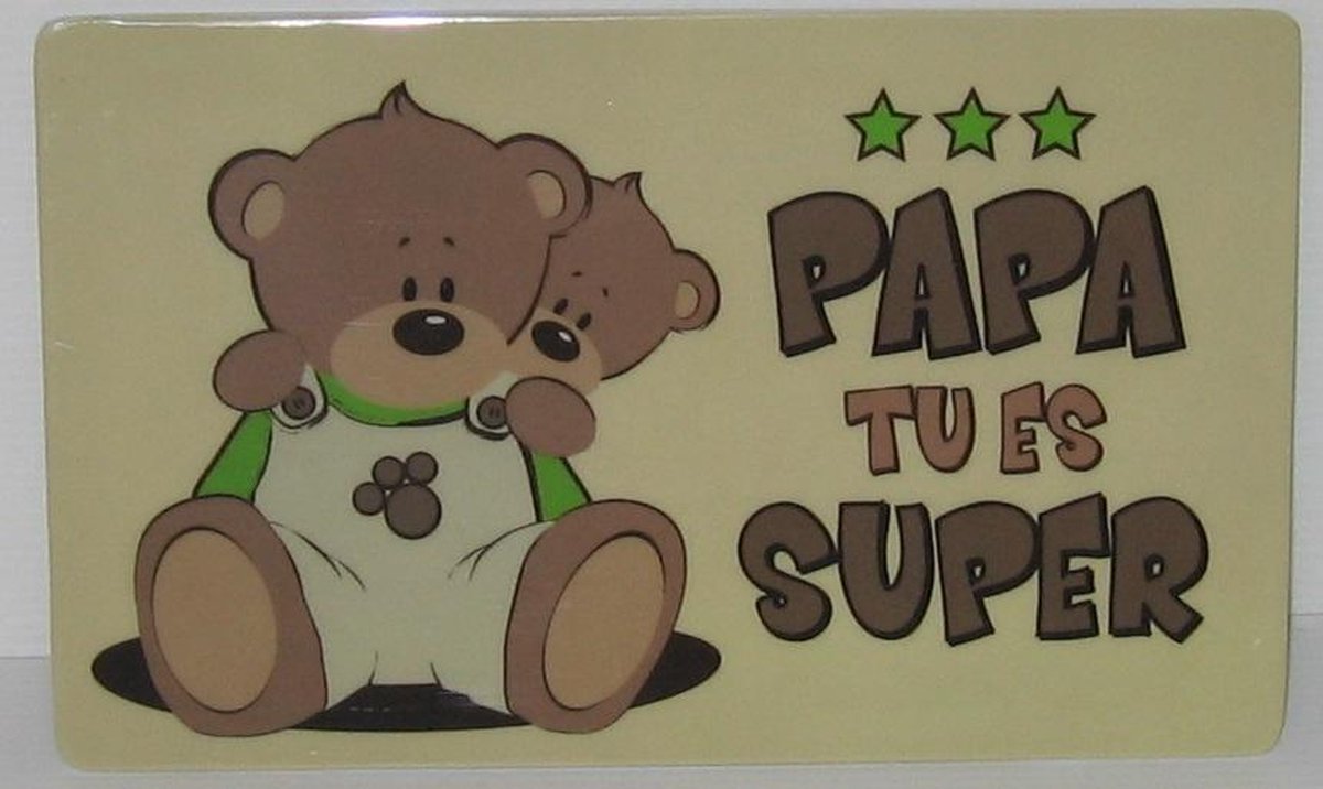 Kwikki broodplankje - Papa tu es super