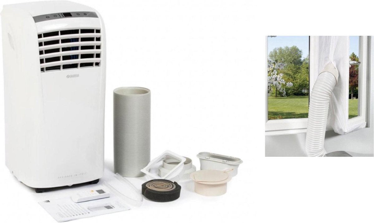 Olympia Mobiele Airco met Luchtslang en Raamafdichtingsset - Splendid Dolceclima Compact 8 P - 8.000 BTU/u