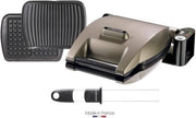 LAGRANGE 019323 Premium wafelijzer + 2 sets borden Wafels en Panini / Grillvlees + Wafel Pic - Taupe