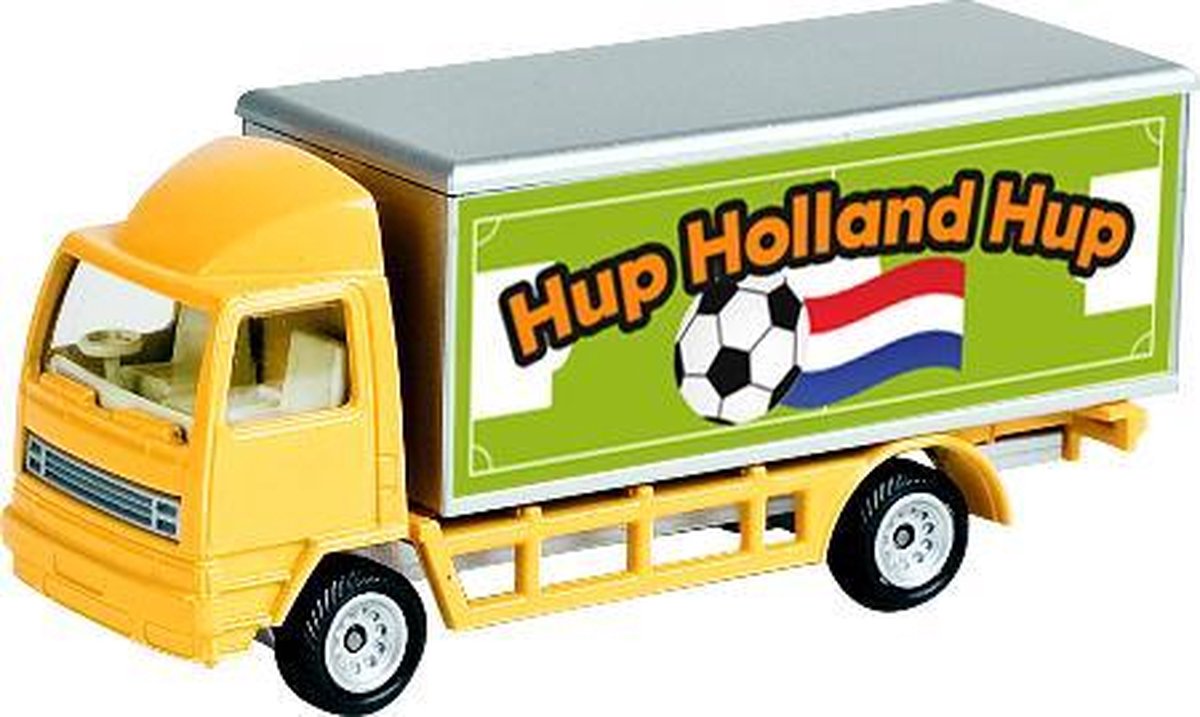lkmn – model vrachtwagen met tekst – type EK – kunststof - geel