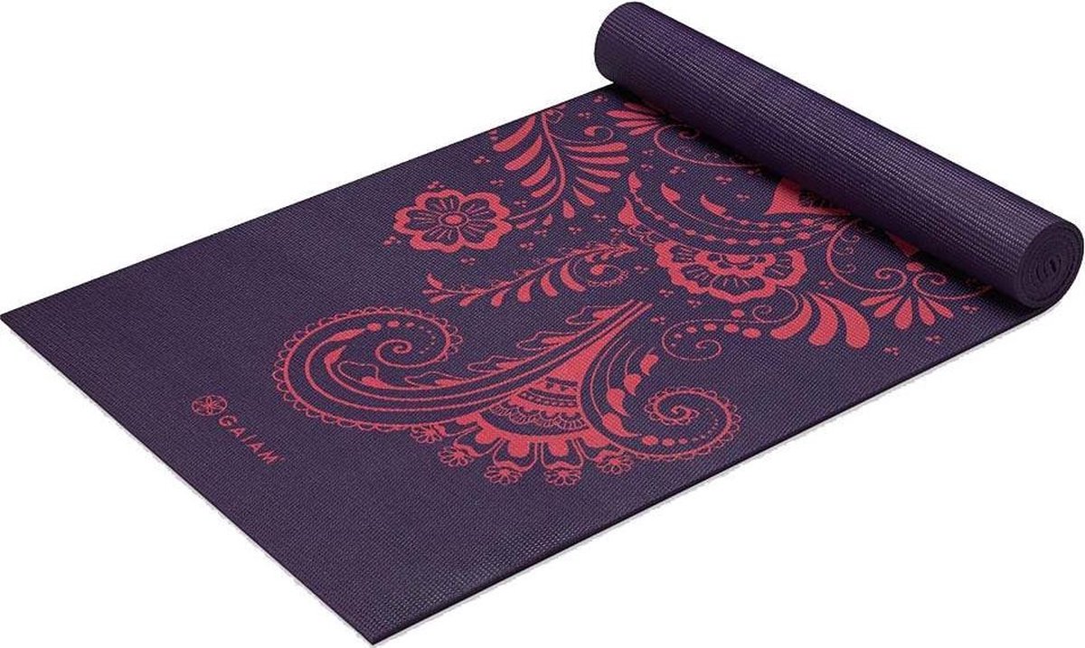 Gaiam - Yoga Mat Aubergine swirl - 6mm