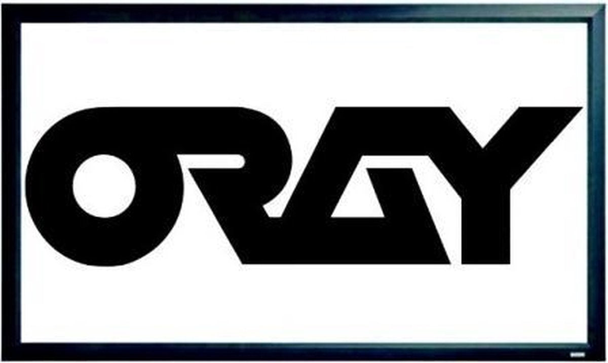 ORAY projectiescherm Black matt white fabric 125x208 OR3B5125208
