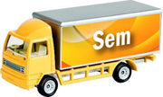Leuk kado met naam model vrachtwagen type sem - geel