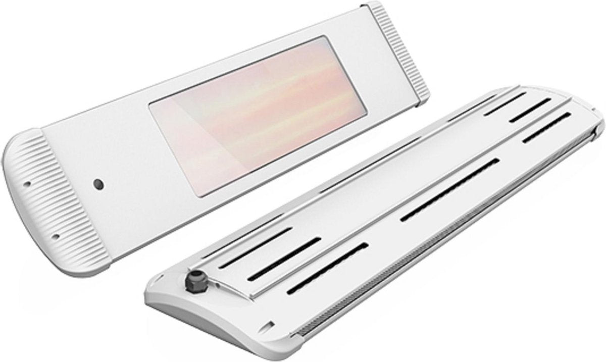 Mo-El Aaren design heatstrips met Dimmer (middengolf infrarood)  2400 Watt |opbouw| 1180x250x75 mm | Wit