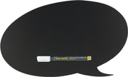 Zwart tekstwolk krijtbord 27 cm inclusief stift