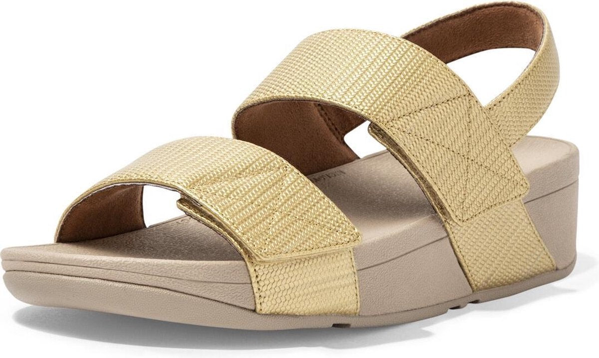 FitFlop™ Mina Textured Glitz Back-Strap Sandals Platino - Maat 39