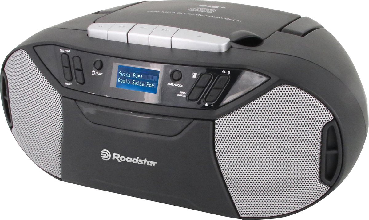 Roadstar RCR-777UD+ draaitafel Draaitafel met riemaandrijving Zwart