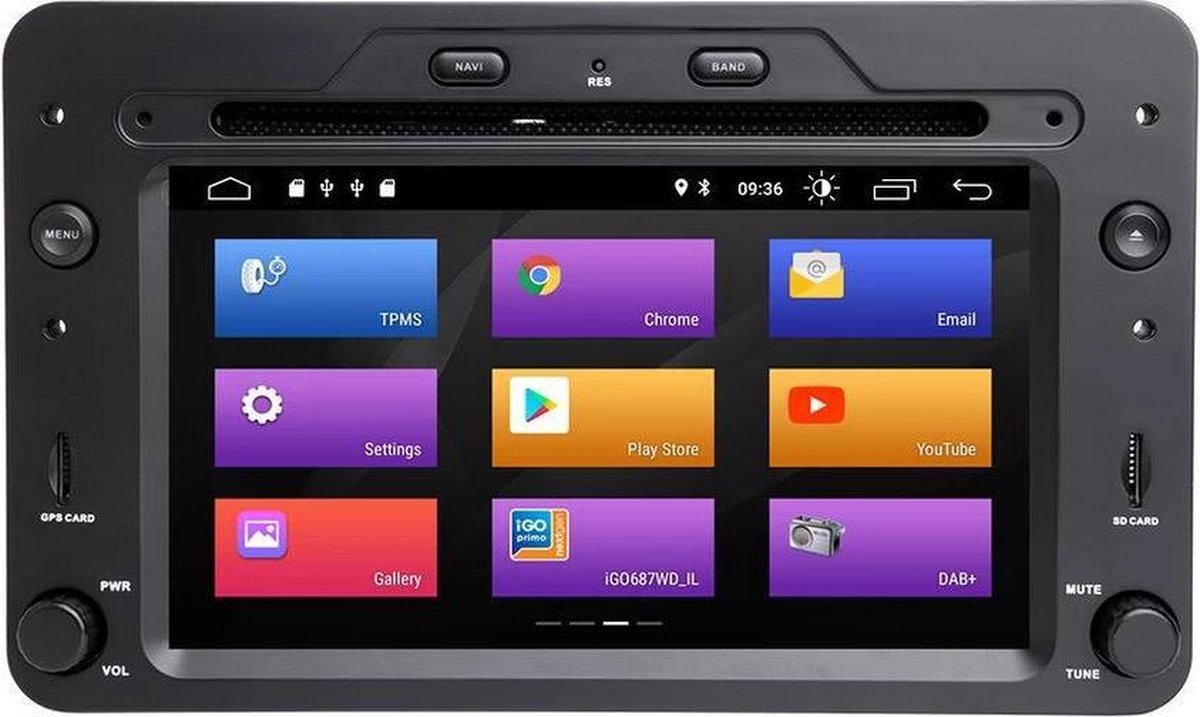 Alfa Romeo 159 2005-2013 Brera 2006-2011 Spider 2006-2011 Android 10 navigatie DVD speler Bluetooth USB WiFi SD Kaart ingebouwde CarPlay 2+16GB