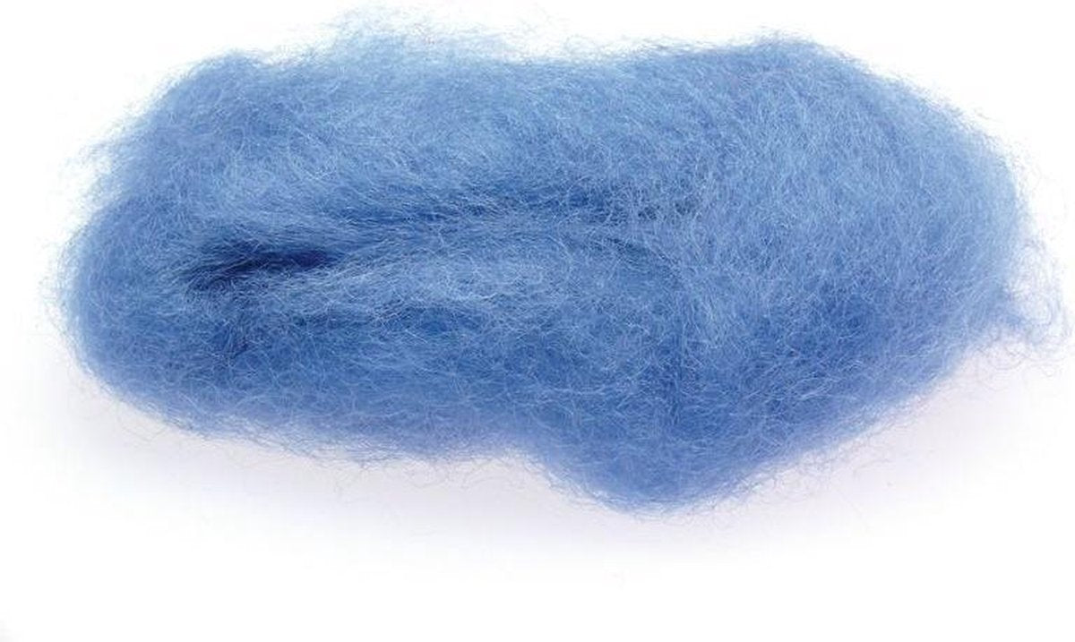 Glückskäfer Gekaarde Wol 25 Gram Blauw