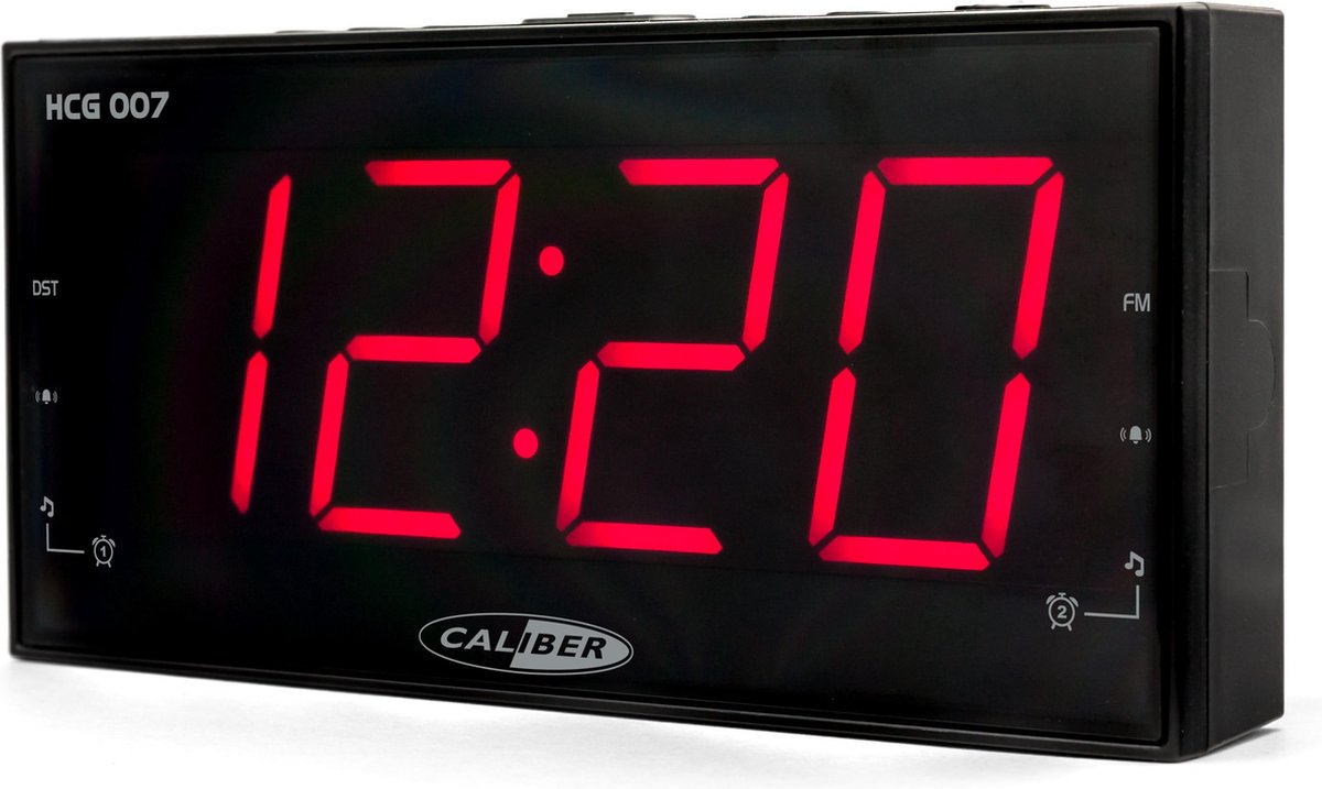 Caliber HCG007 - Wekkerradio met groot display - Zwart