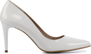 Giulia Vrouwen Leren  Pumps / Damesschoenen Naaldhak hoogte 8 cm en hoger   - Giulia 8 lak - Wit - Maat 41