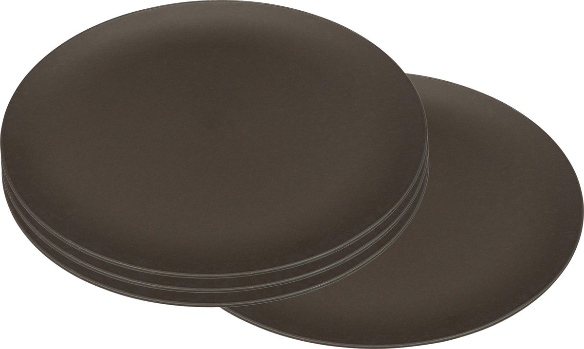 Zuperzozial Bord Flavour 20 Cm Biokunststof Bruin 4 Stuks
