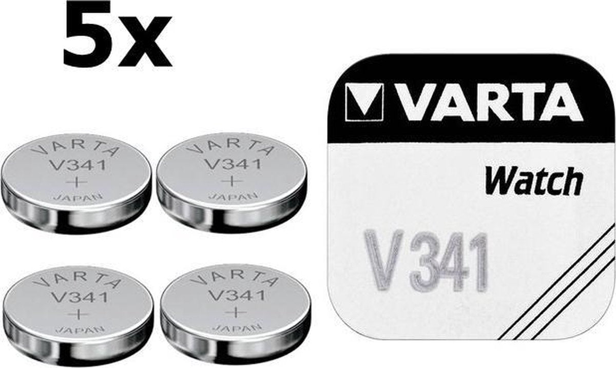 5 Stuks - Varta V341 11mAh 1.55V knoopcel batterij