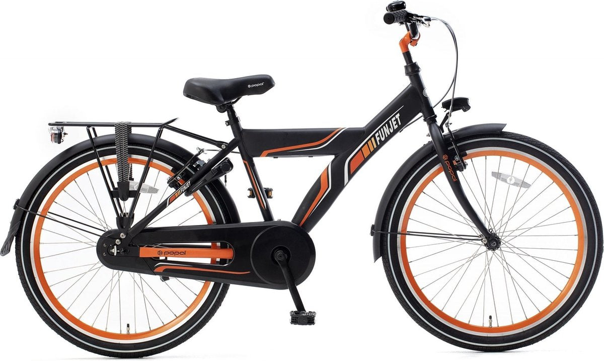Supersuper Funjet X Kinderfiets - 24 inch - Zwart/Oranje