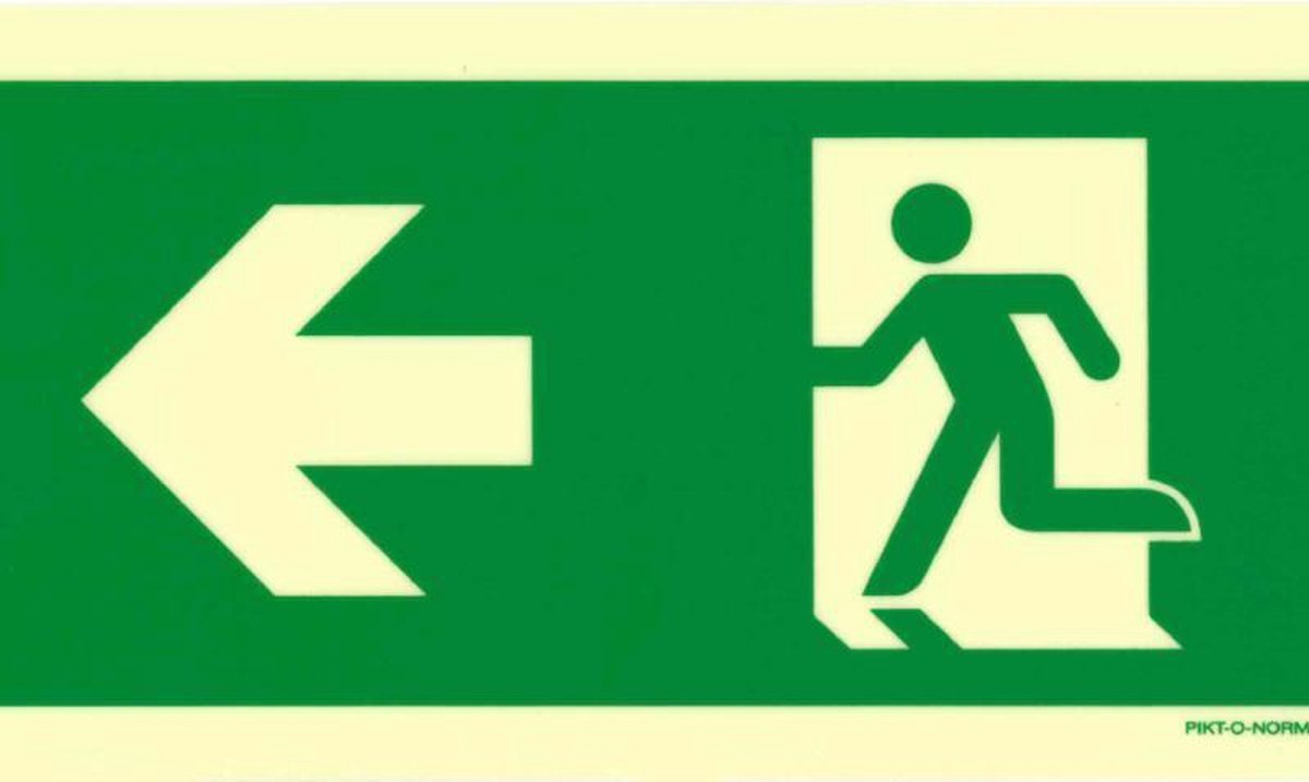 Links Bord Nooduitgang