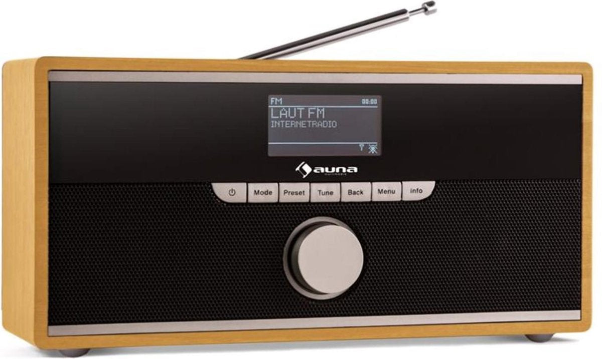 Weimar DAB-Radio Internet-Radio Bluetooth DAB+ UKW Wekker draagbaar beuk