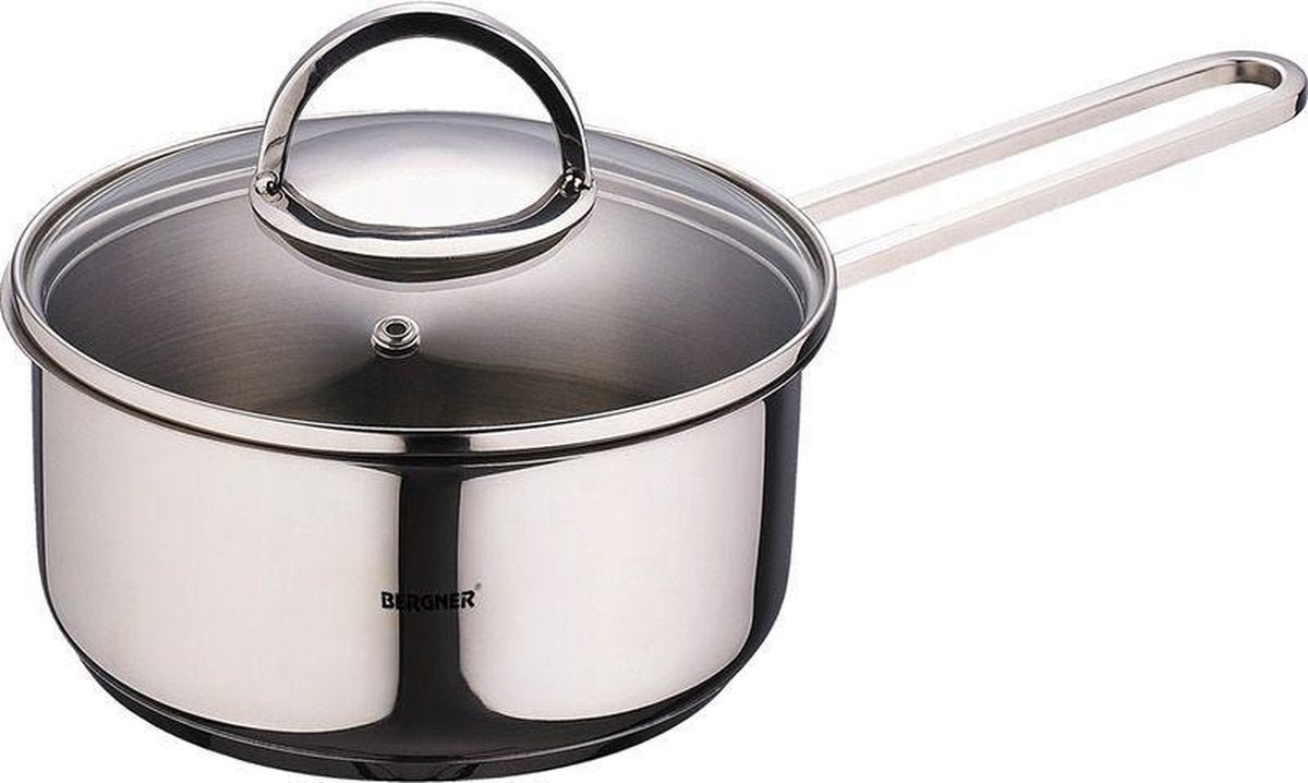 Bergner Classic Steelpan met deksel - RVS - Ã16 cm - 1