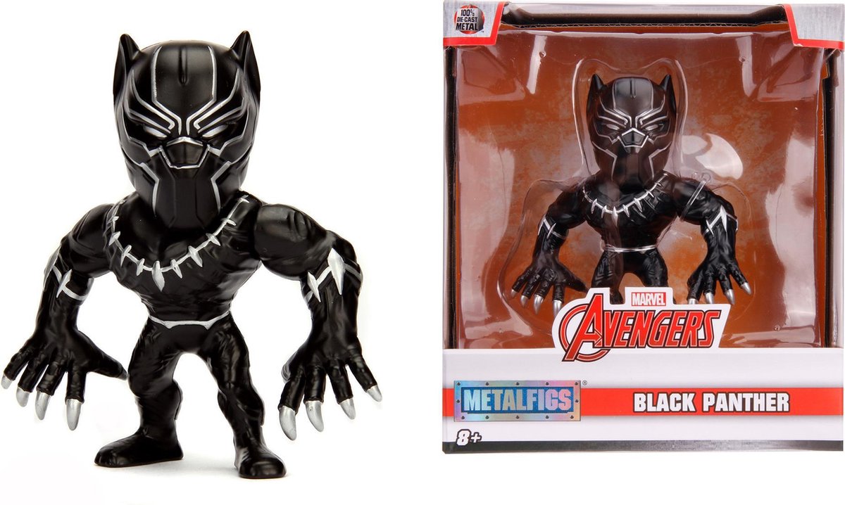 Jada Speelfiguur Marvel Black Panther Junior 10 Cm Die-cast Zwart