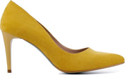 Giulia Vrouwen Suède  Pumps / Damesschoenen Naaldhak hoogte 8 cm en hoger   - Giulia 8 sue - Geel - Maat 41