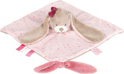 Nattou Konijn Nina - Knuffeldoekje - Doudou - 28 x 28 Cm - Fopspeenbevestiging