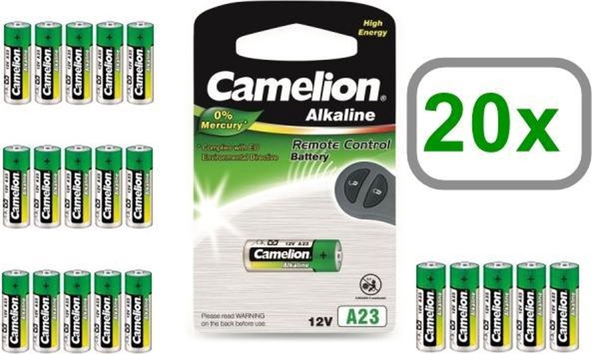 20 Stuks - Camelion A23 23A 12V L1028F Alkaline batterij